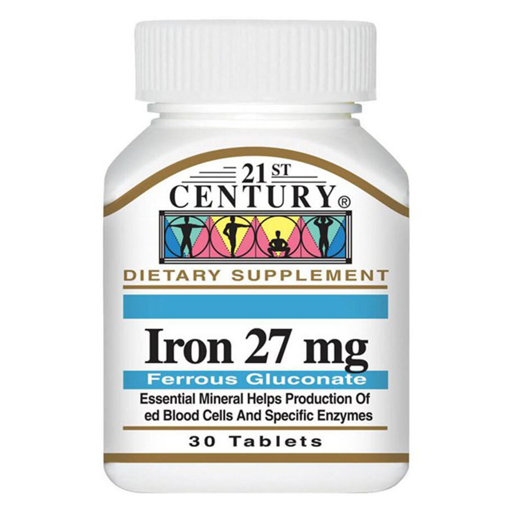 21st Century 27mg Iron Tablets For Healthy Blood Count, Pack of 30's