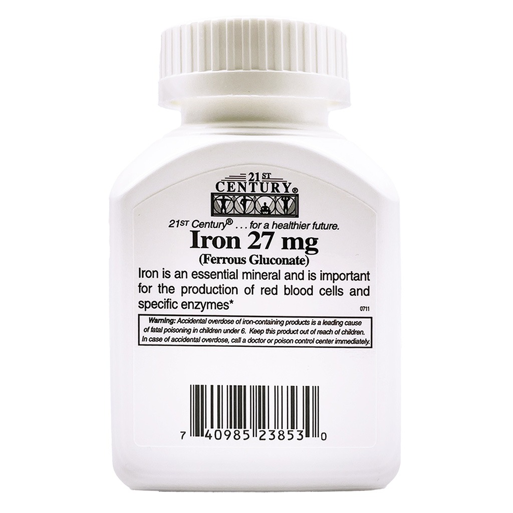 21st Century 27mg Iron Tablets For Healthy Blood Count, Pack of 30's
