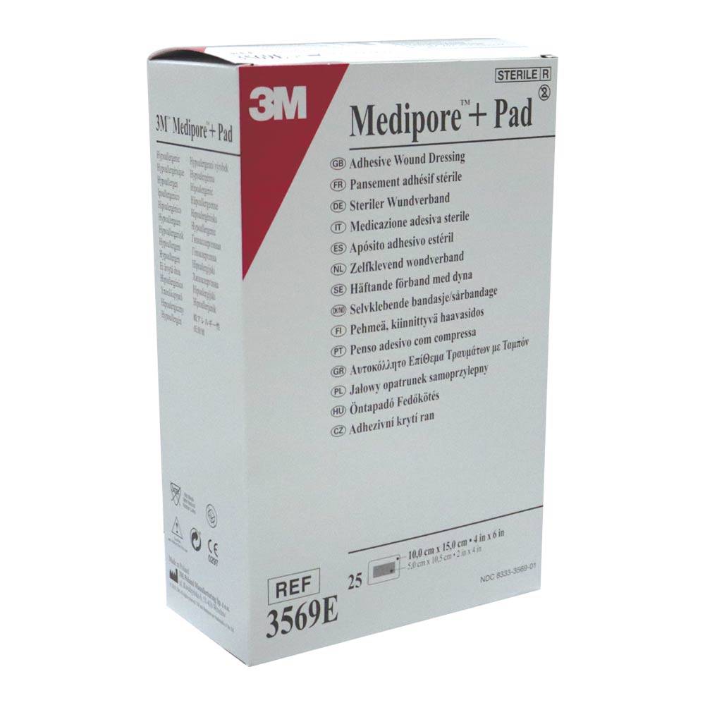 3M Medipore + Pad 10 cm x 15 cm 25's
