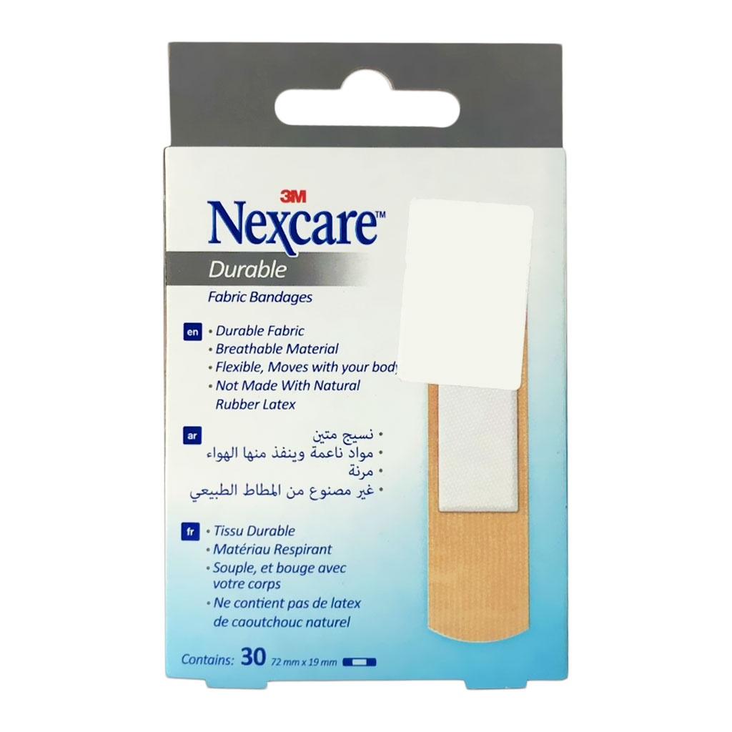 3M Nexcare Durable Fabric Bandage One Size 30's