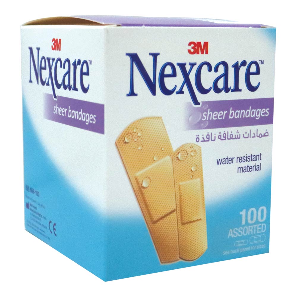 3M Nexcare Sheer  Assorted Bandages 100's