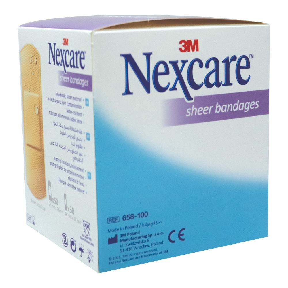 3M Nexcare Sheer  Assorted Bandages 100's