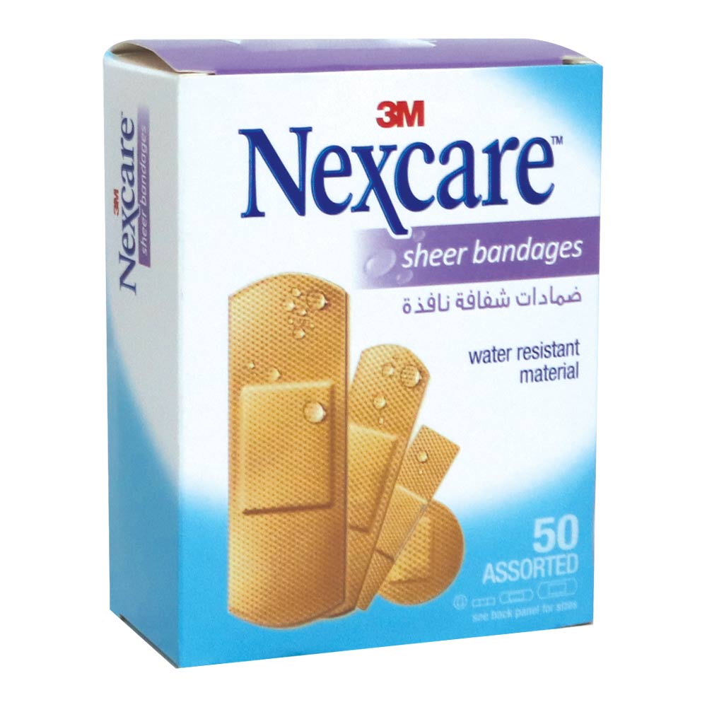 3M Nexcare Sheer Assorted Bandages 50's