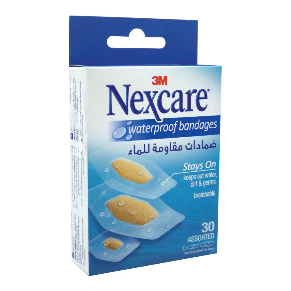 3M Nexcare Waterproof Assorted Bandages 30's