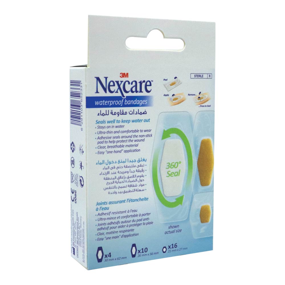 3M Nexcare Waterproof Assorted Bandages 30's