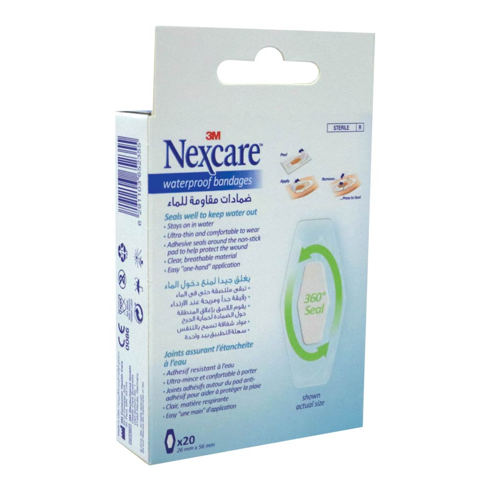 3M Nexcare Waterproof Bandages 20's