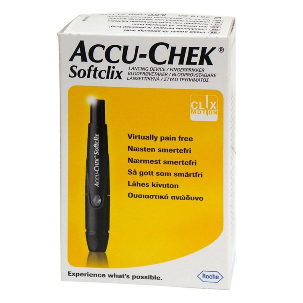 Accu-Chek Softclix Prikpen, Lancing Device For Painless Diabetic Blood Glucose Testing