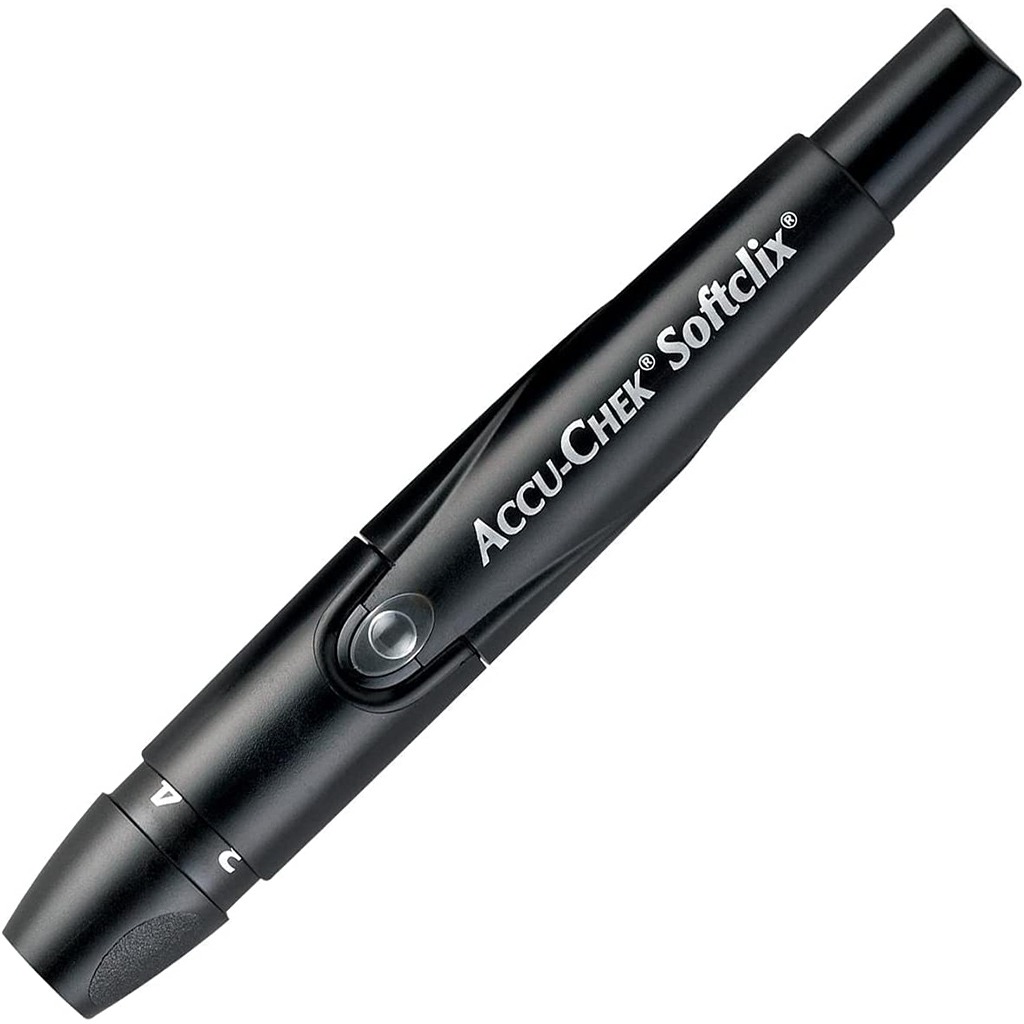 Accu-Chek Softclix Prikpen, Lancing Device For Painless Diabetic Blood Glucose Testing
