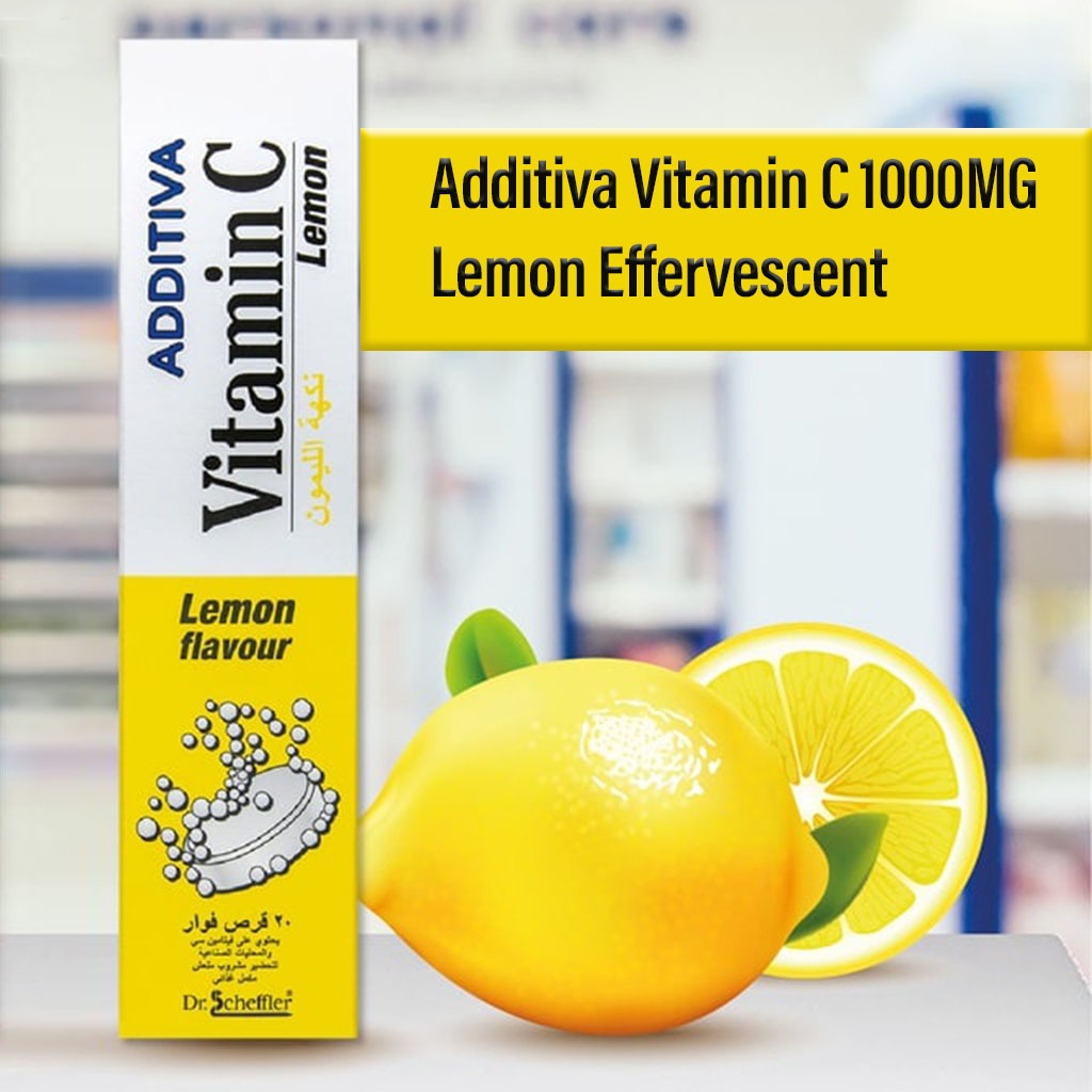 Additiva Vitamin C 1000MG Lemon Effervescent Tablets 20's