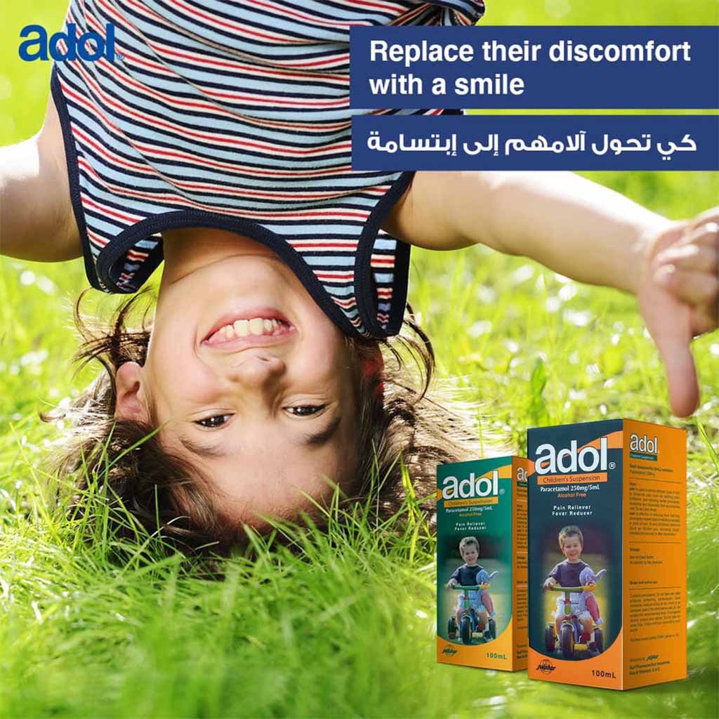 Adol Paracetamol Children's Suspension 250mg/5ml,  100 mL