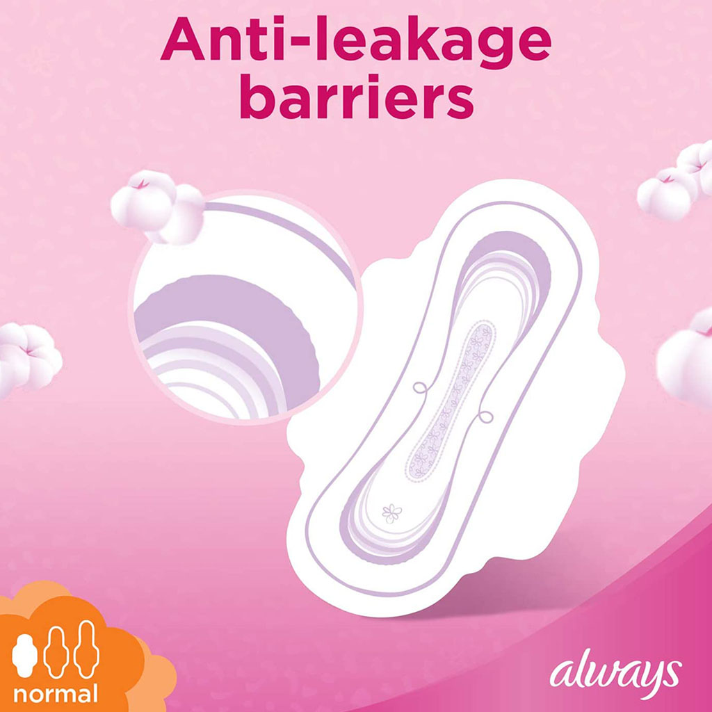 Always Cotton Soft Ultra Thin Normal Sanitary Pads With Wings, Pack of 10's