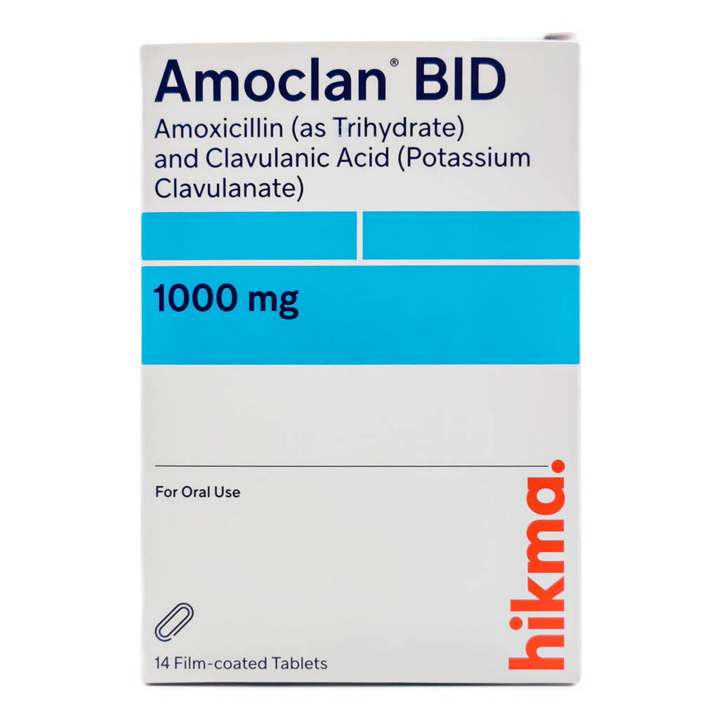 Amoclan BID 1000g Film Coated Tablets, Pack of 14’s