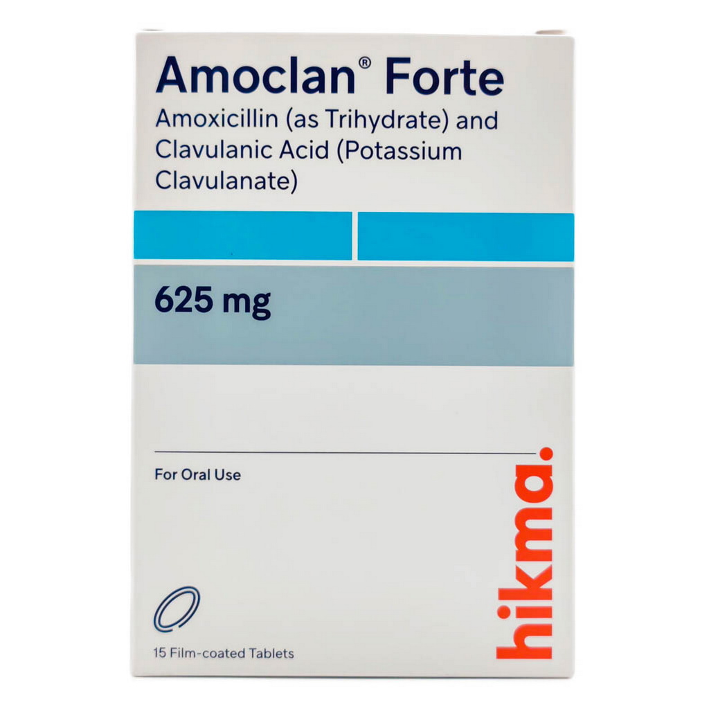 Amoclan Forte 625mg Film Coated Tablets, Pack of 15’s