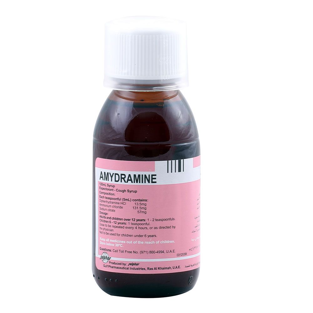 Amydramine Expectorant Cough Syrup 120 mL