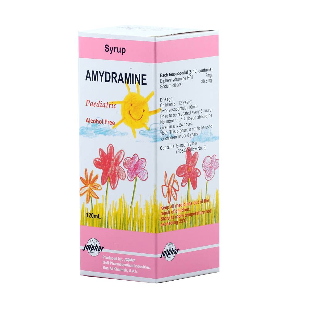 Amydramine Pediatric Syrup 120 mL
