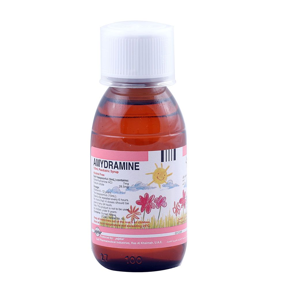 Amydramine Pediatric Syrup 120 mL