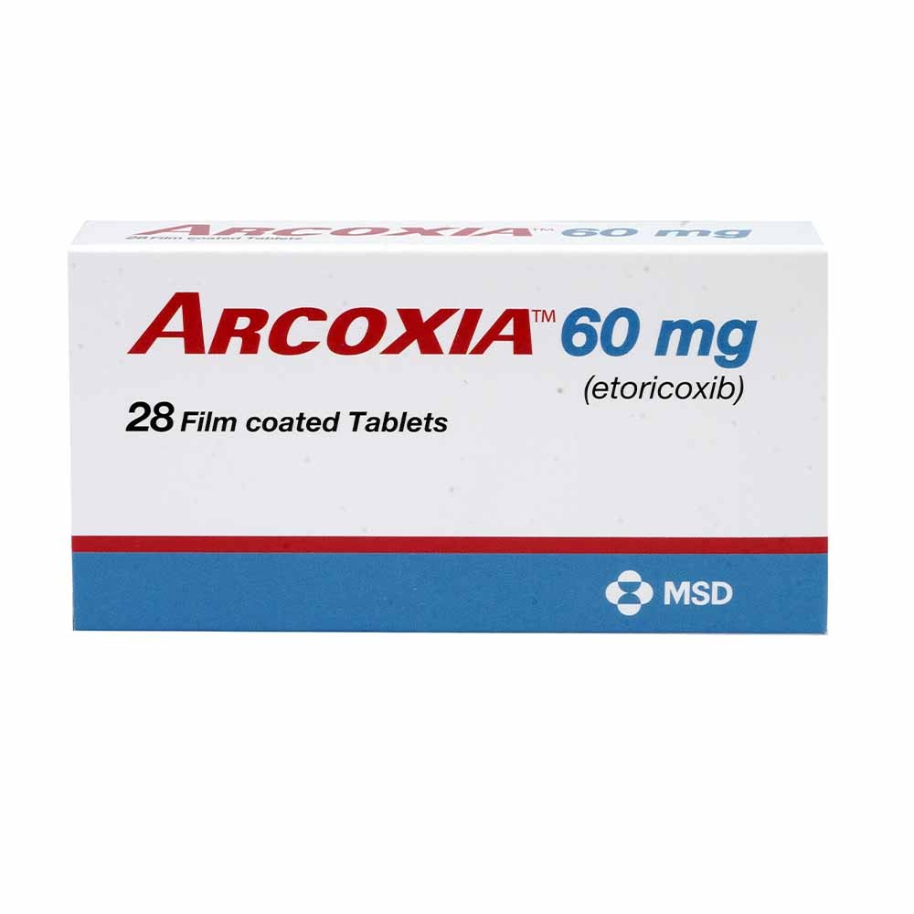 Arcoxia 60mg Tablets, Pack of 28's