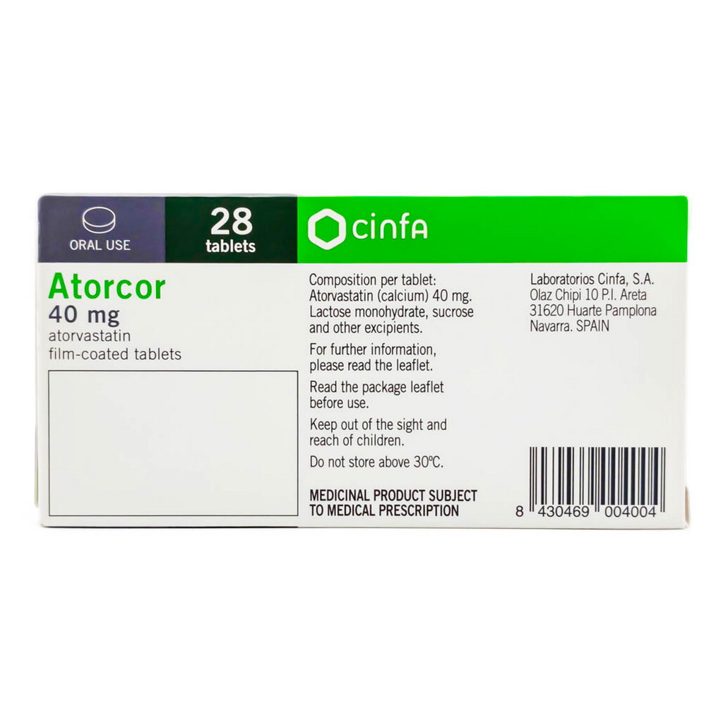 Atorcor 40mg Tablets, Pack of 28's