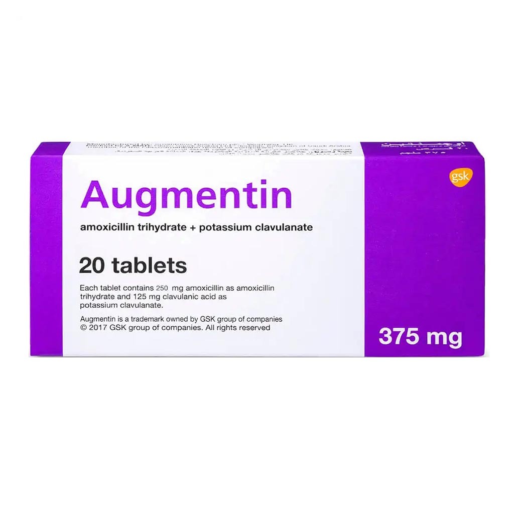 Augmentin 375mg Tablets, Pack of 20's