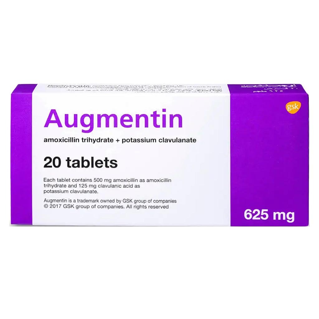 Augmentin 625mg Tablets, Pack of 20's