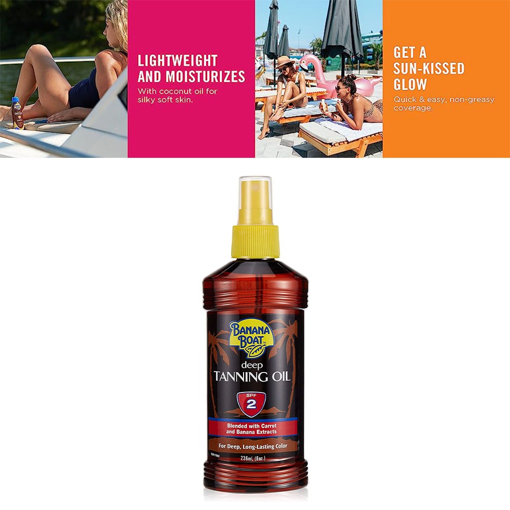 Banana Boat SPF2 Deep Tanning Oil 236 mL