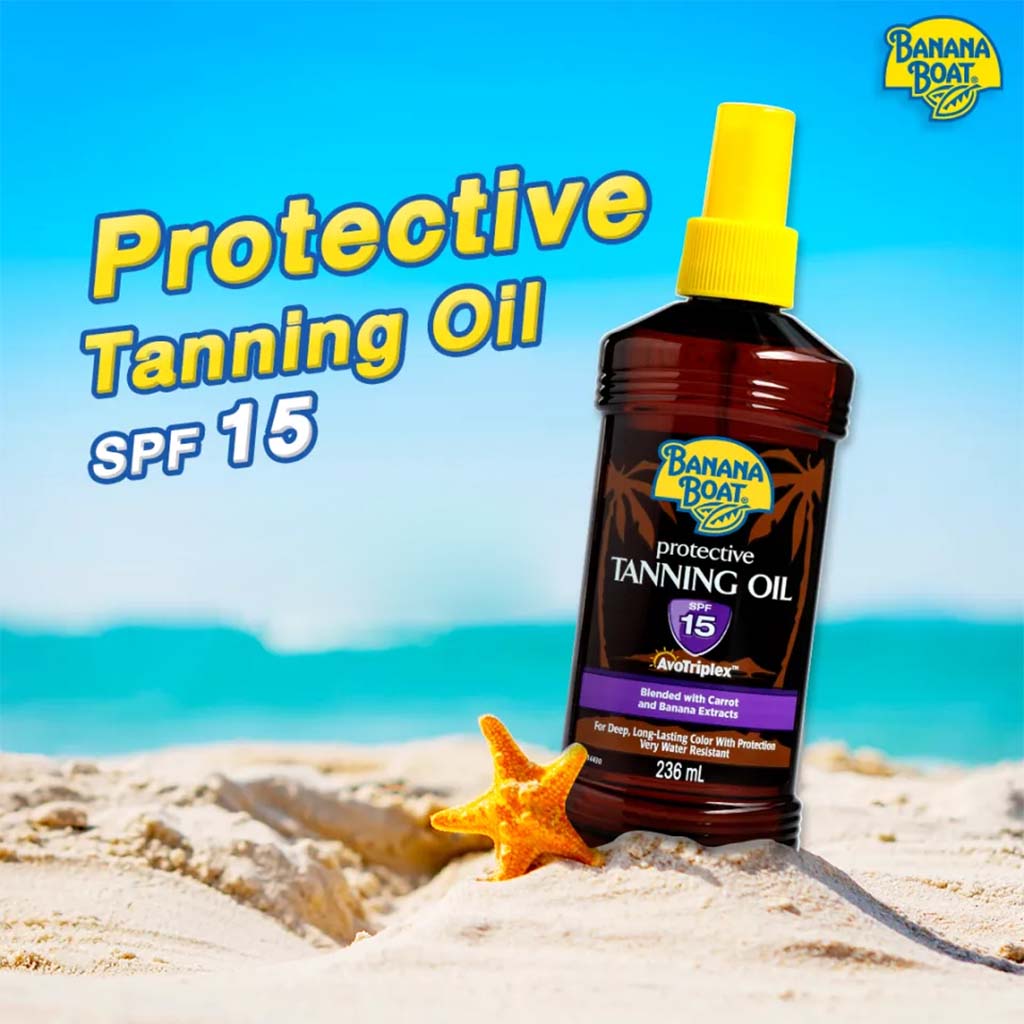 Banana Boat SPF15 Protective Tanning Oil 236 mL