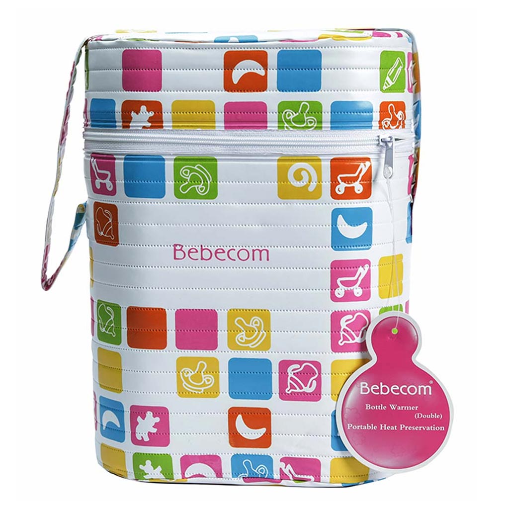 Bebecom Bottle Heat Retainer Double Bottle Warmer, Pack of 1's