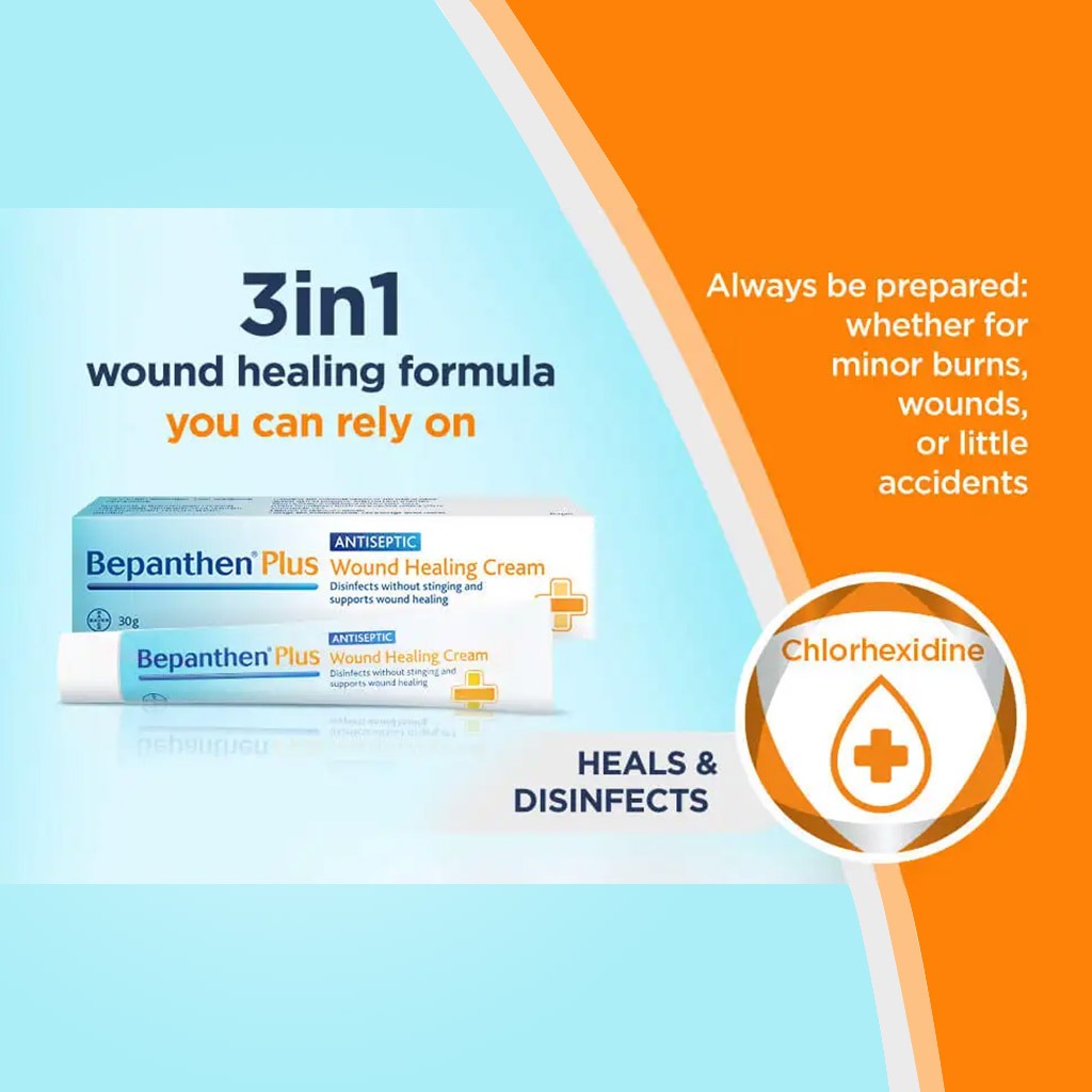 Bepanthen Plus Antiseptic Wound Healing Cream 30g