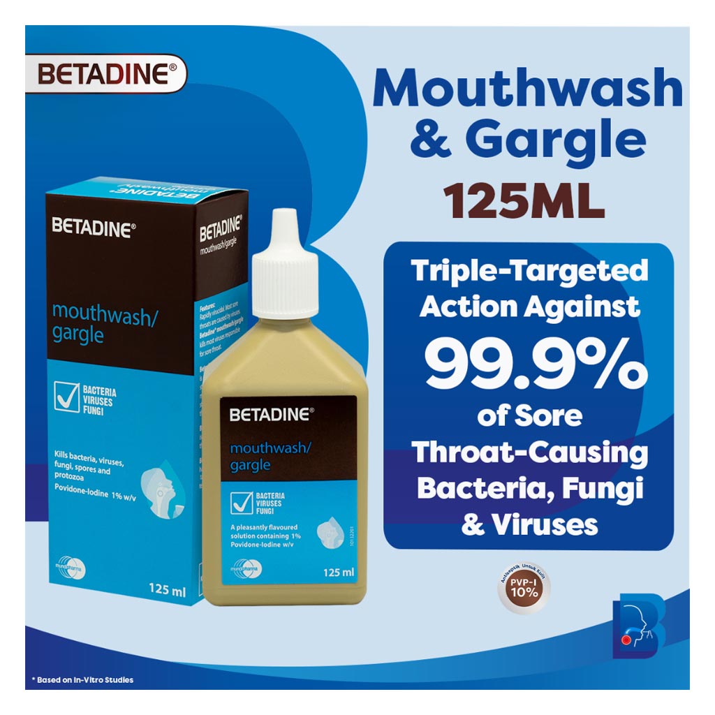 Betadine Mouthwash/Gargle 125 mL