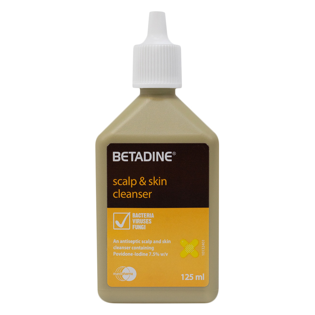 Betadine Povidone Iodine Scalp & Skin Cleanser 125ml