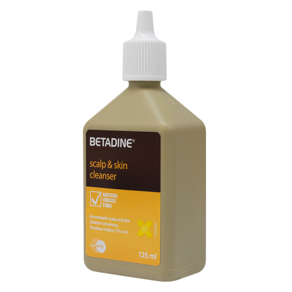 Betadine Povidone Iodine Scalp & Skin Cleanser 125ml