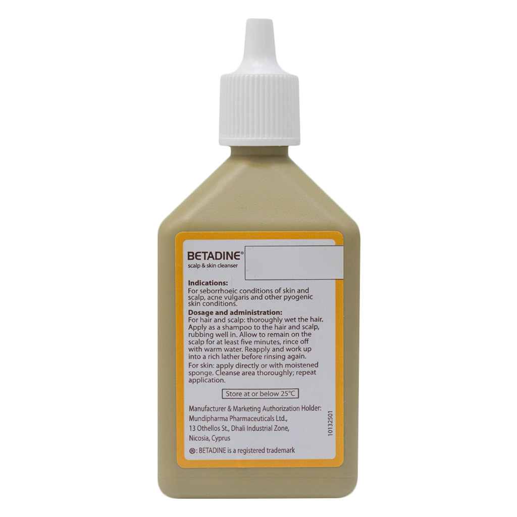 Betadine Povidone Iodine Scalp & Skin Cleanser 125ml