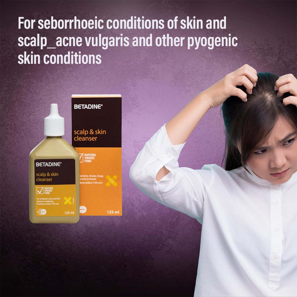 Betadine Povidone Iodine Scalp & Skin Cleanser 125ml