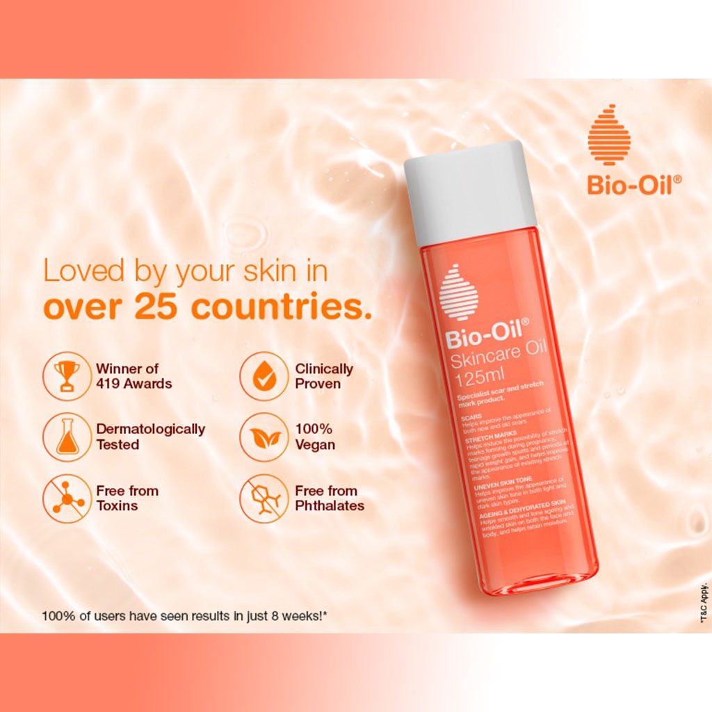 Bio-Oil Skincare Oil For Scars, Stretch Marks and Uneven Skin Tone 125 mL