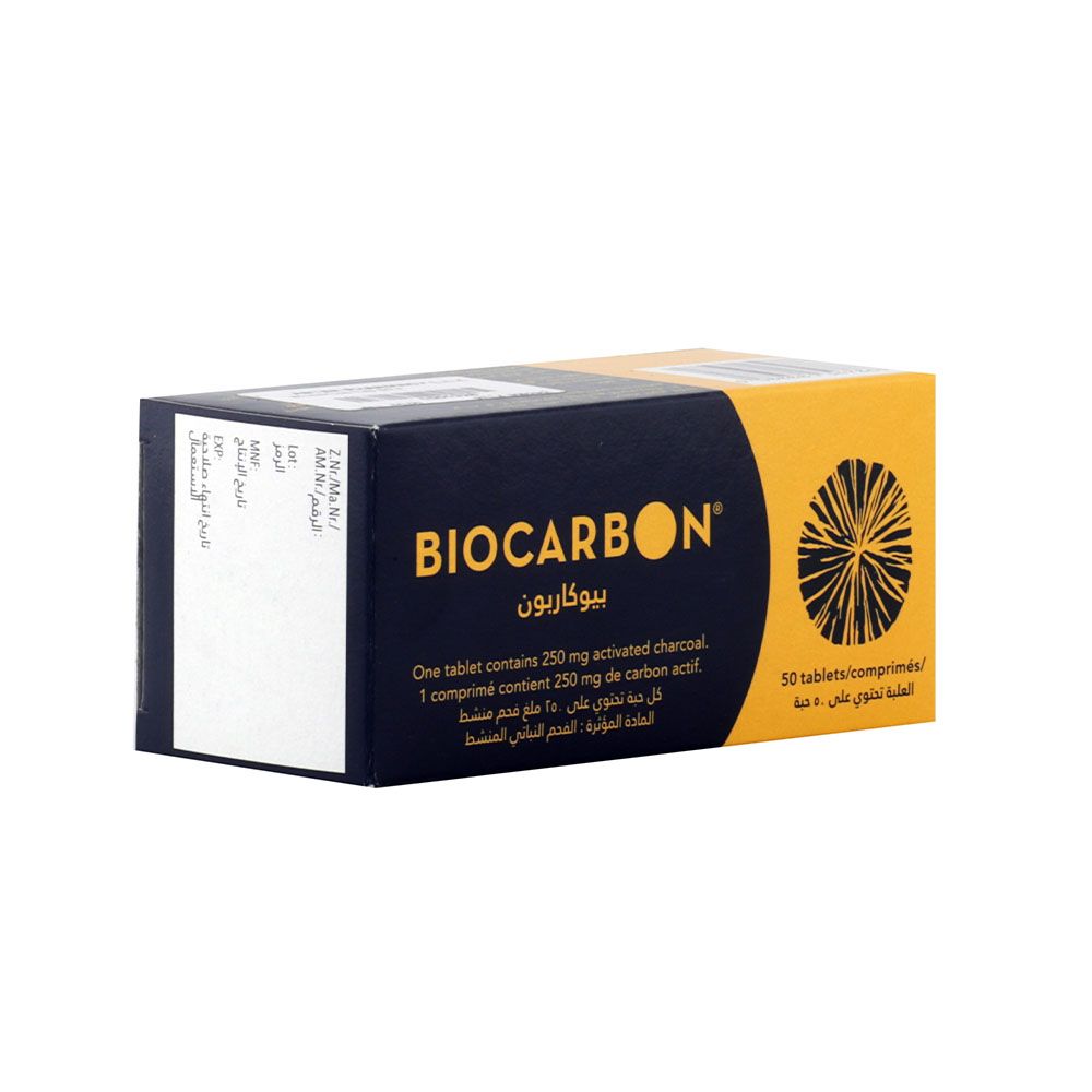 Biocarbon Activated Charcoal Tablets 50's
