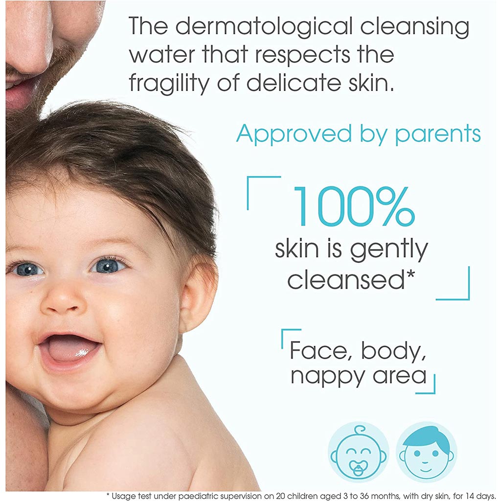 Bioderma ABCDerm H2O Micellar Water Cleanser For Baby & Children 1000ml