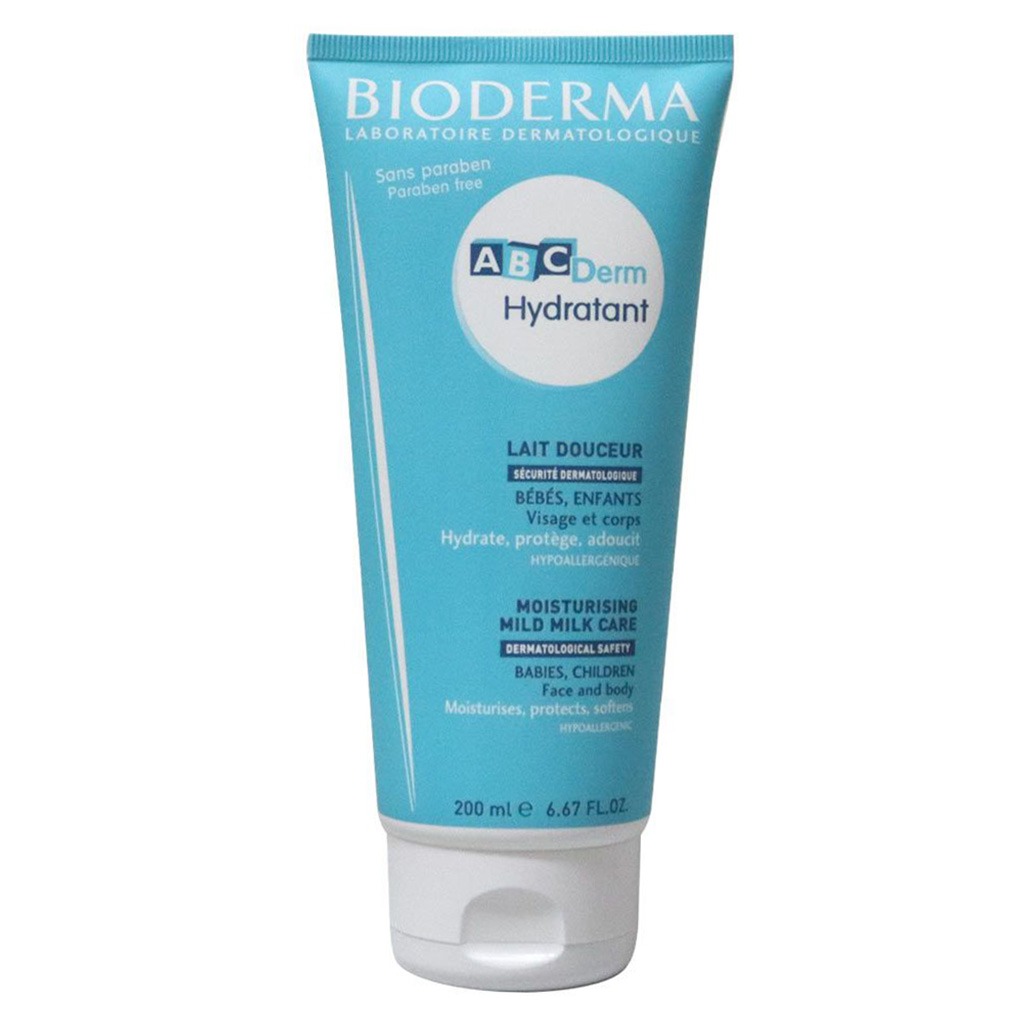 Bioderma ABCDerm Hydratant, Baby Moisturizer Milk For Face & Body 200ml