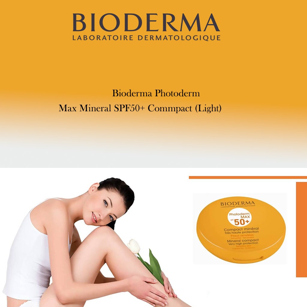 Bioderma Photoderm Max SPF50+ Mineral Sunscreen Compact, Light Shade 10g