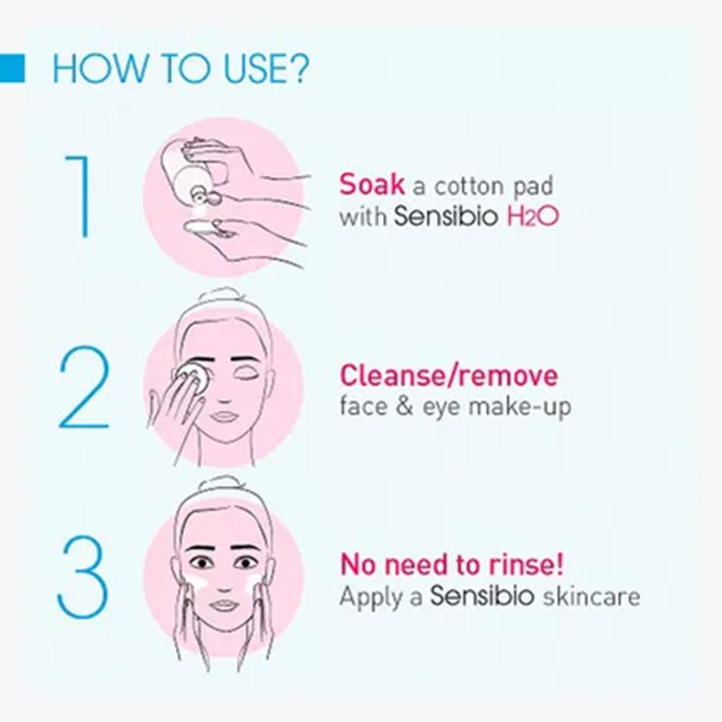 Bioderma Sensibio H2O Cleansing & Make up Removing Micellar Water with Pump 500ml