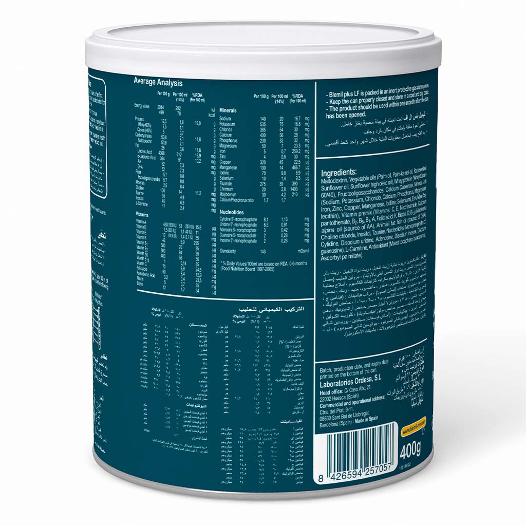 Blemil Plus LF Lactose Free Baby Milk Formula For 0+ Months 400g