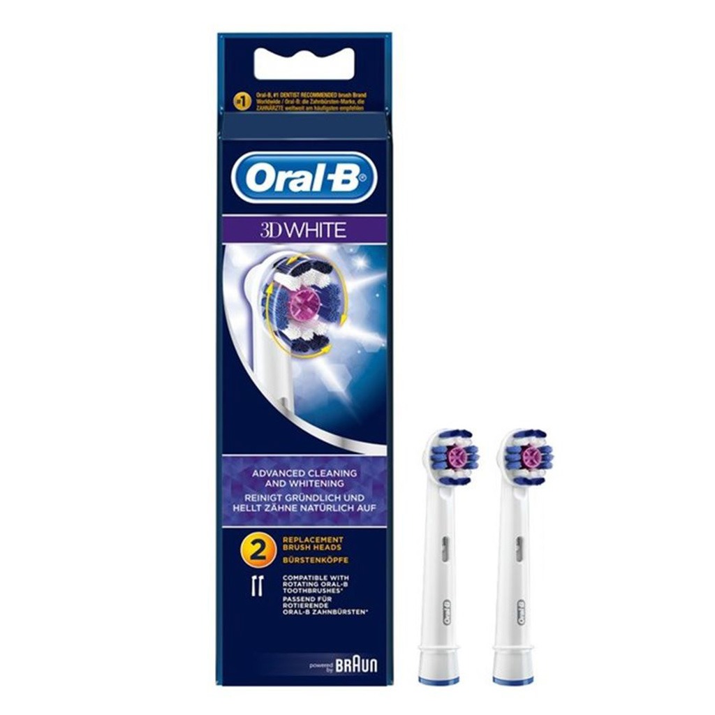 Braun Oral-B 3D White Replacement Brush Heads 2's