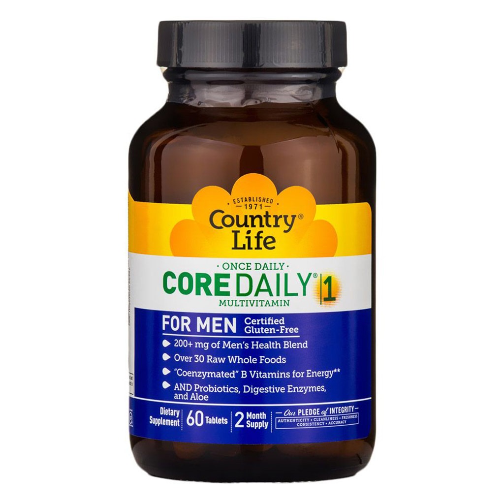 Country Life Core Daily 1 Multivitamin Supplement Tablets For Men, Pack of 60's