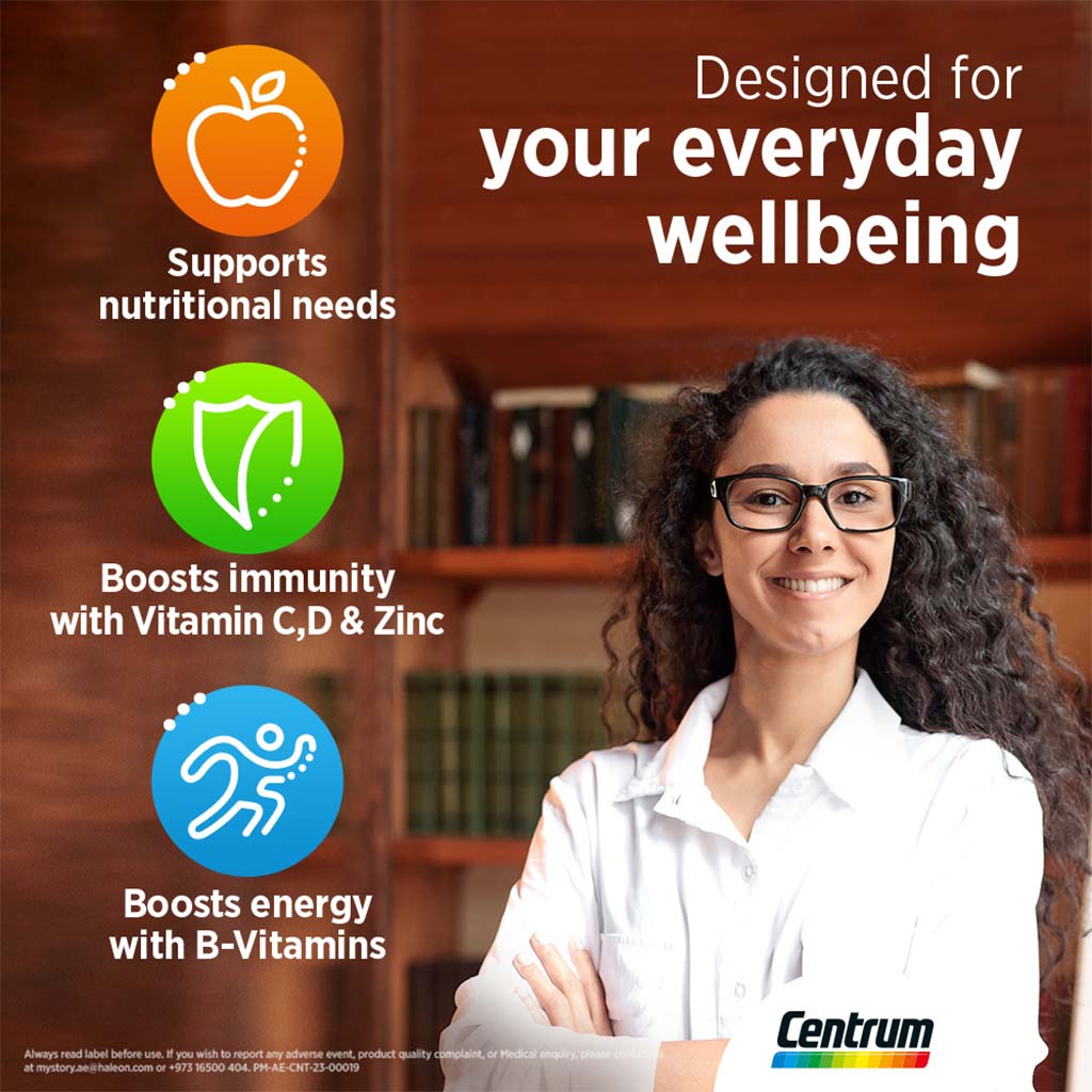 Centrum With Lutein Adult Multivitamin Supplement Tablets, Pack of 30's