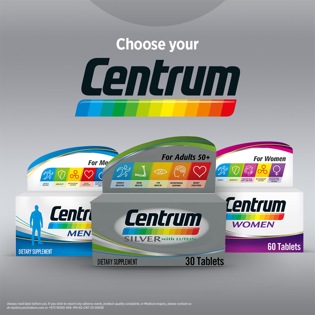 Centrum Silver With Lutein 50+ Adult Multivitamin Supplement Tablets, Pack of 30's