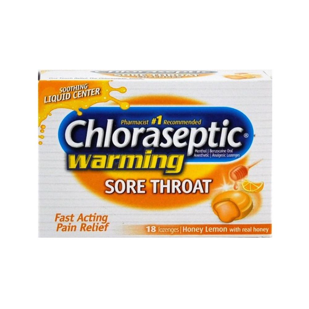 Chloraseptic Warming Honey & Lemon Lozenges 18's