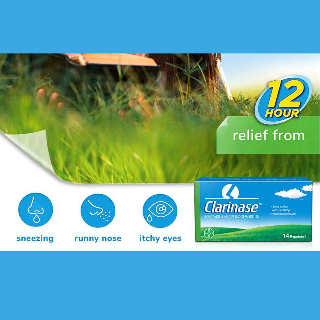 Clarinase Repetabs Tablets For Cold & Allergy, Pack of 14's 