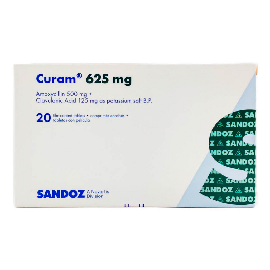 Curam 625mg Film Coated Tablets, Pack of 20's