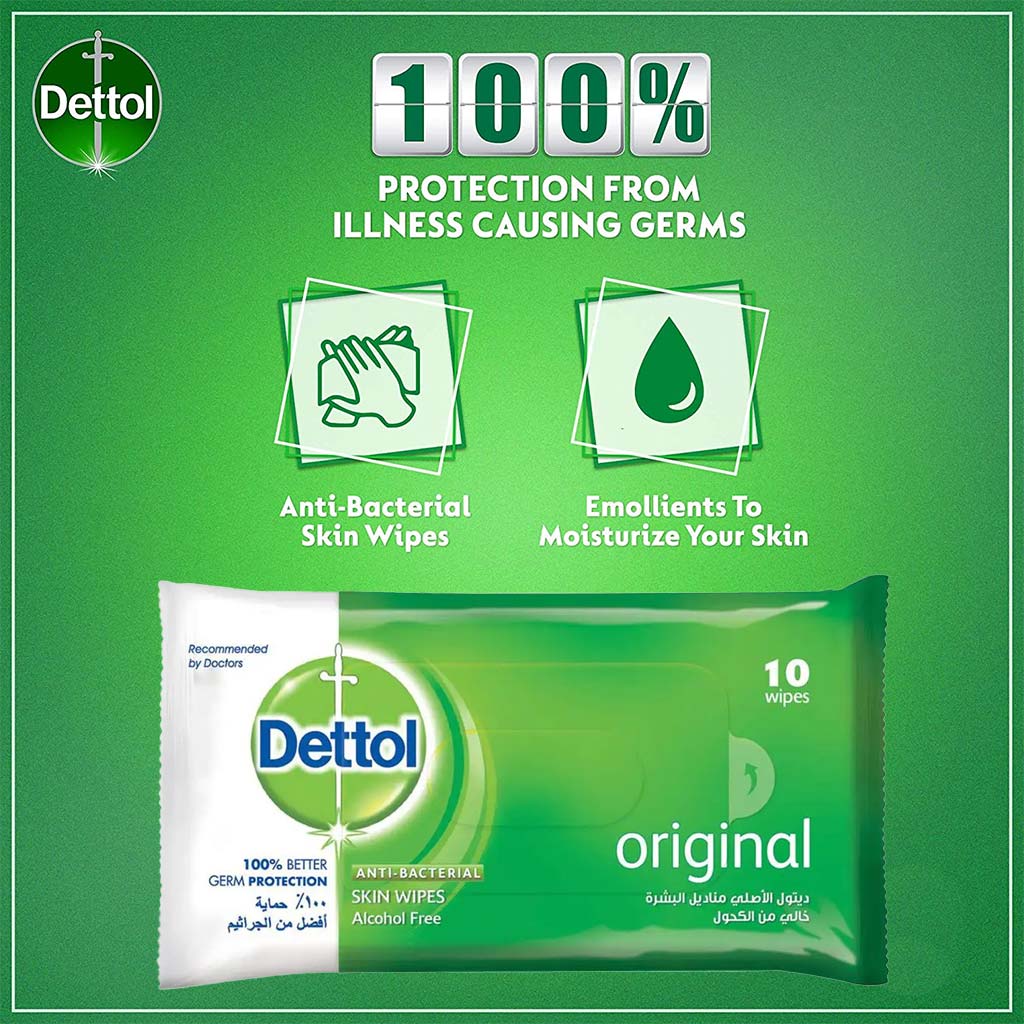 Dettol Anti-Bacterial Wipes 10's