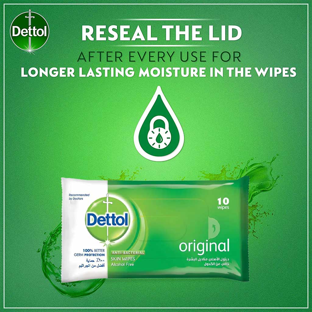 Dettol Anti-Bacterial Wipes 10's
