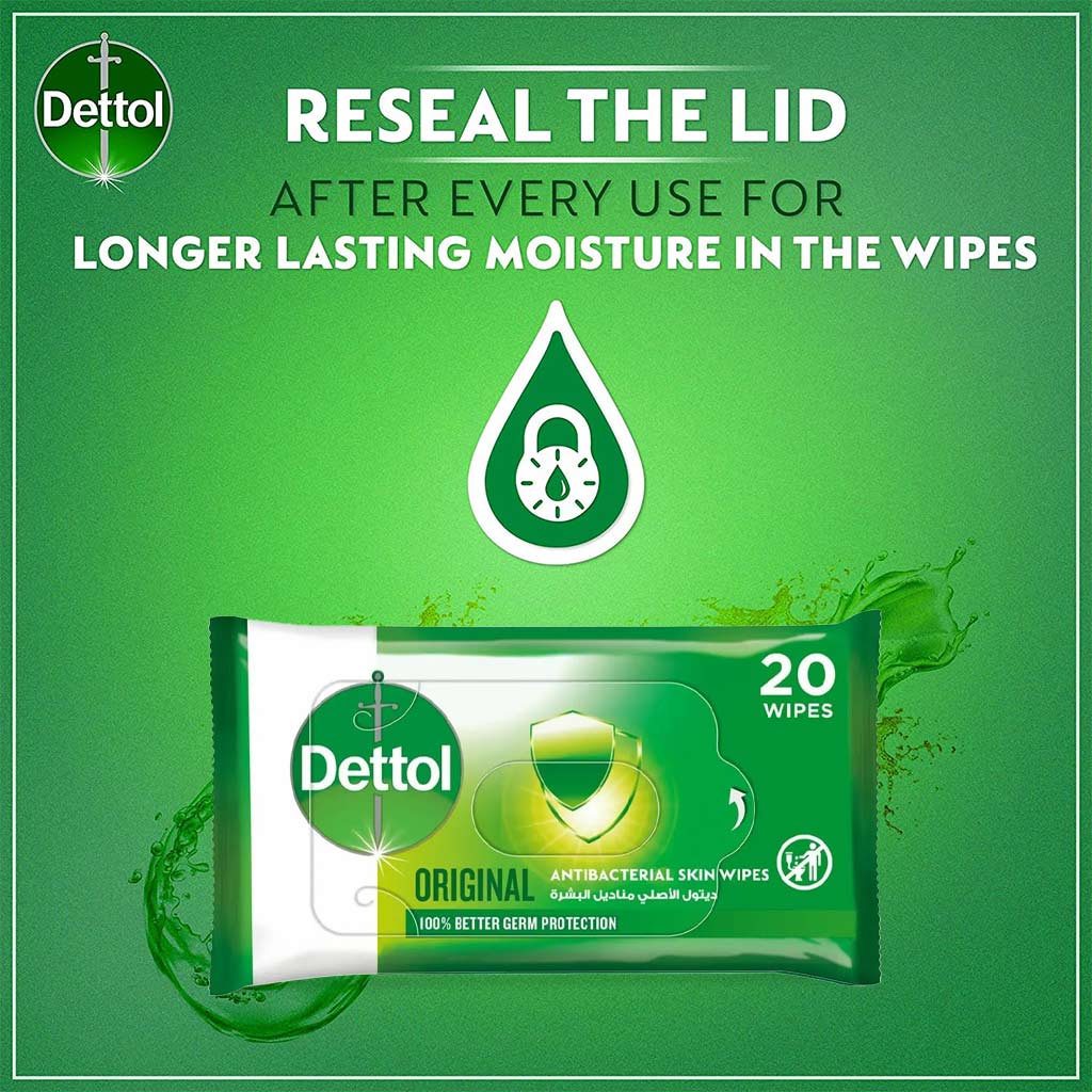 Dettol Anti-Bacterial Wipes 20's